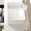 Lavabo vasque de salle de bain sans armoire, lavabo en céramique blanc de 20 pouces et pratique, trou de robinet pré-percé de 1,38 pouce, tuyau de drain extensible avec couvre-trou, accessoire de teinture moderne indispensable, accessoire