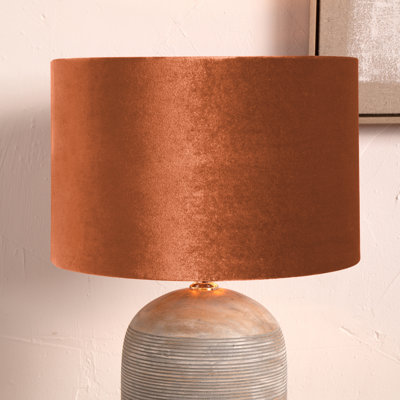 Bow 20cm H Velvet Drum Lamp Shade ( Clip On )