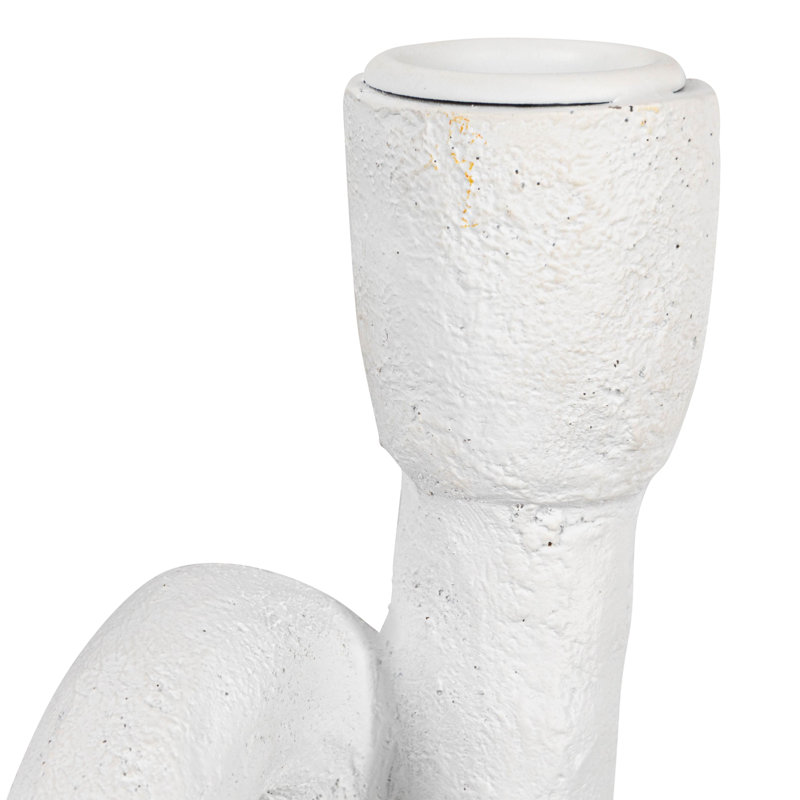 Porte-bougie Modern Sculptural, Blanc