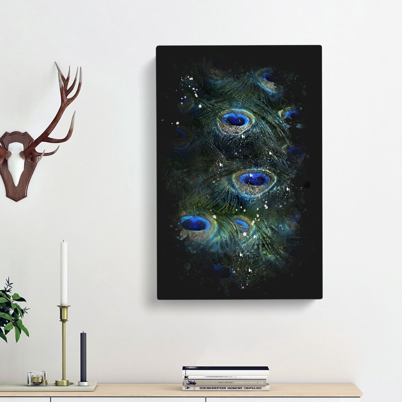 The Feathers of a Peacock - Wrapped Canvas, 60cm H x 40cm W x 3cm D