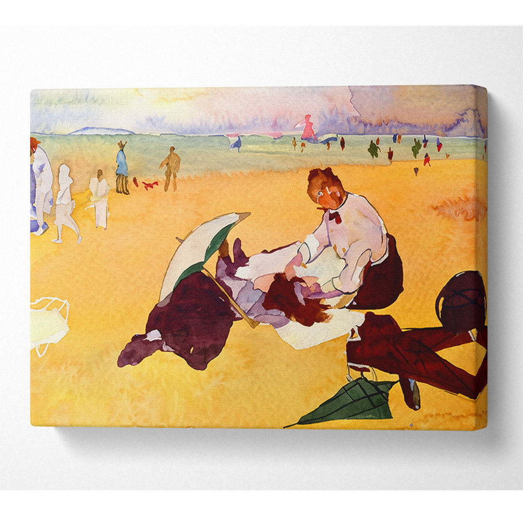 Degas Kleine Mädchen am Strand - Kunstdrucke auf Leinwand