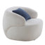 Fauteuil pivotant demi-tonneau, fauteuil simple pour petit espace