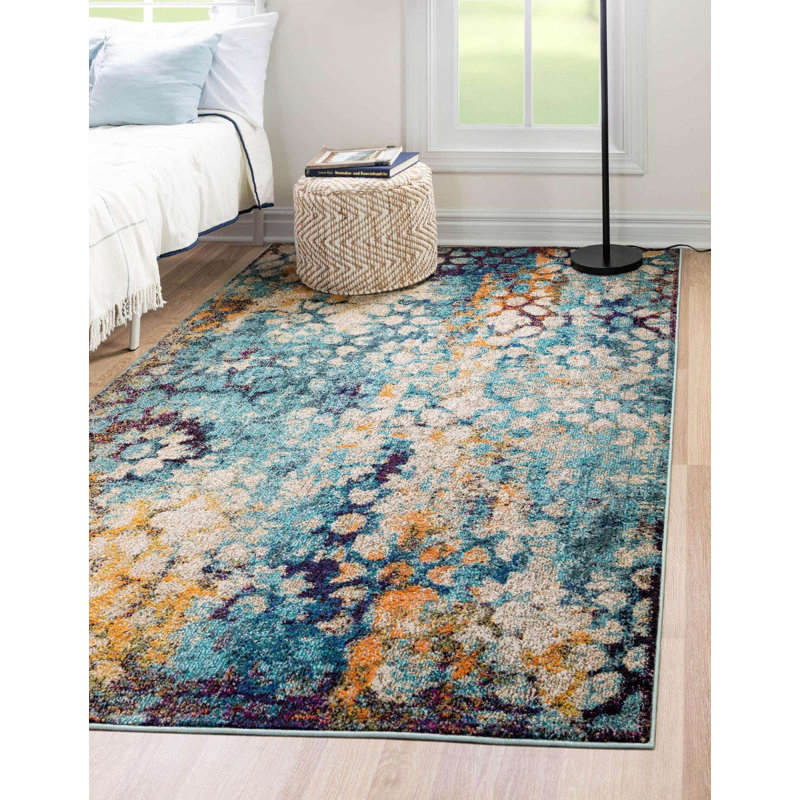 Ellarae Abstract Indoor Rug, Rectangle 7' x 10'
