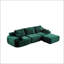 Canapé moderne en mousse à mémoire de forme compressée, grands canapés modulaires pour le salon, canapé modulaire Cloud pour animaux de compagnie, tissu en velours côtelé, causeuse très profonde, sans assemblage requis, vert