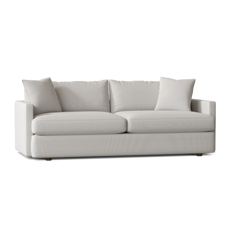Fletcher 93" Recessed Arm Sofa, Cruise Adrift Woven Stripe
