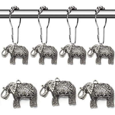 Anneaux de rideau de douche Elephant