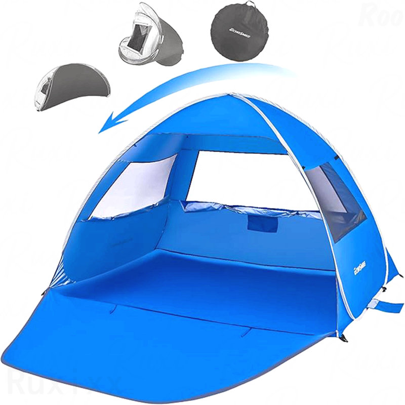Abri de plage pour 3/4 personnes, parasol portatif
