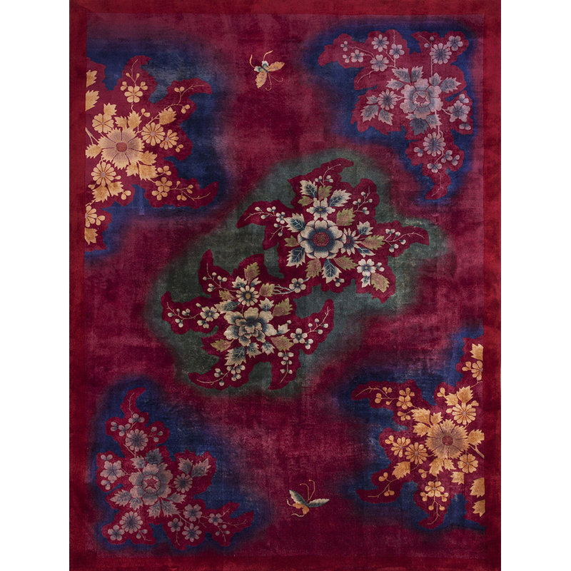 Bold Color Antique Exciting Art Deco Design Chinese Room Size Rug
