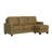Brown 2-Piece Sofa With Chaise