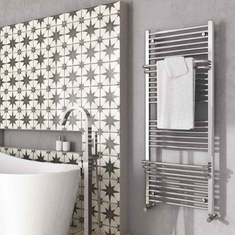 Straight Towel Rail Heated Towel Rails, Grey