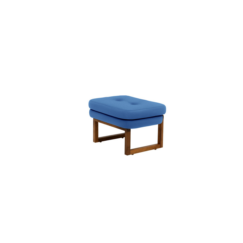 Melinda Upholstered Bench, 18" H x 24" W x 22" D, Clear Sky Blue