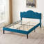 Lit double tapissier double avec 2 tables de chevet - Ensemble de chambre à coucher moderne-1450108354