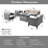 Harbin Wicker Rattan 7 - Person Outdoor Seating Group with Cushions with Fire Pit Table with Swivel Rocking Chairs-664876313