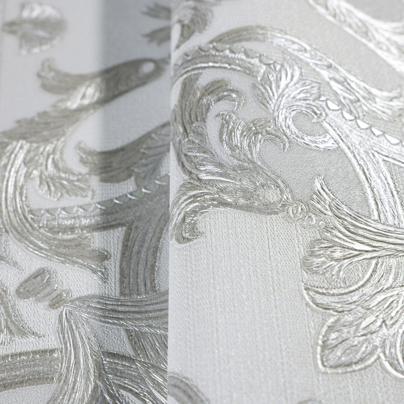 Rouleau de damas Shaneal, Blanc