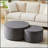 Nesting Coffee Table Set Of 2, Upholstered Round Tables For Living Room, Modern Foam Ottoman And Side Table, No Assembly Required-977535153