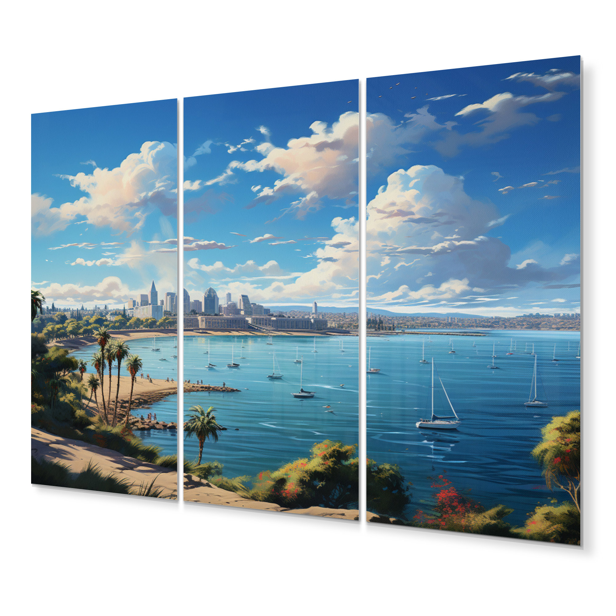 Highland Dunes California Seascape I California Metal Wall Art Living
