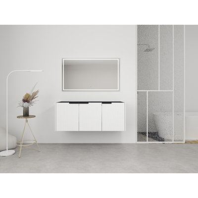Organisateur de meuble-lavabo mural blanc flottant Roomfitter