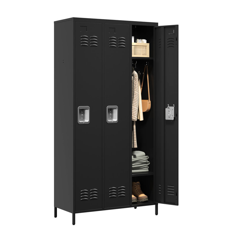 Casiers en métal noir pour un rangement efficace - Garage à domicile, bureau, espace spacieux, garage, 72 po