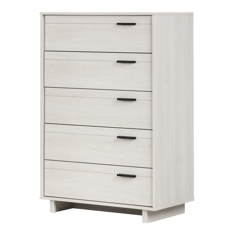 Commode 5 tiroirs Fynn, Chêne d'hiver