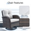 Ensemble de chaises berçantes en rotin et osier Gaetanino-2105267219