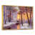 Toile avec cadre flottant or