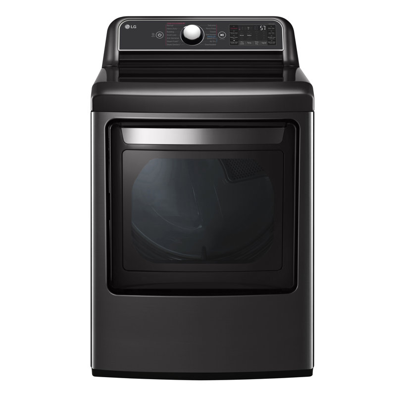 LG 7.3 cu. ft. Electric Stackable Dryer with Sensor Dry, Black
