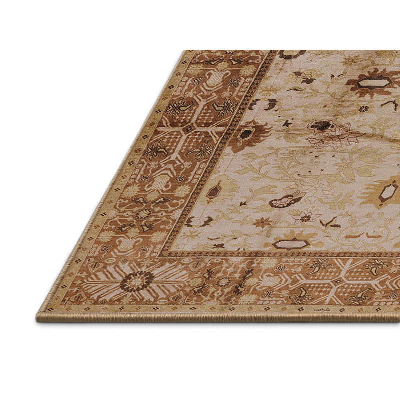 Tapis brun à motif oriental, Rectangle 2 pi x 3 pi