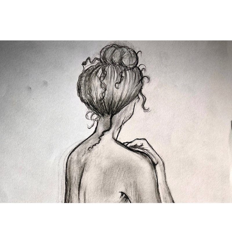 Perdus à Solitaire | Graphite croquis | Pour la décoration murale