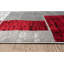 Tapis géométrique gris / rouge Pece-1716531395