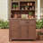 Durable Kitchen Island with Hutch,Adjustable Shelves,and Spacious Countertop for Gardening and Outdoor Cooking-2100501501