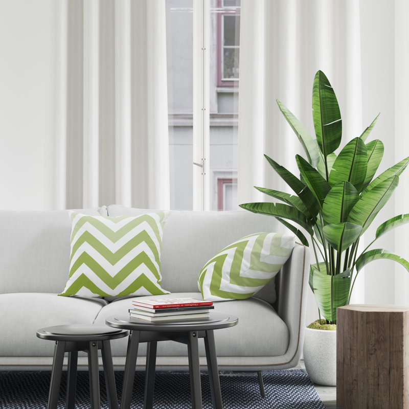 Housse et insert de coussin décoratif en polyester, L 15 po x H 15 po, Chartreuse
