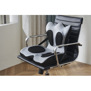 Coussin de siège ergonomique gris et noir en mousse et en latex