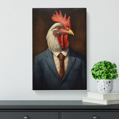 Rooster Dadaism Art - Wrapped Canvas