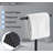 Matte Black Stainless Steel T-Shaped Tabletop Towel Holder, Modern Freestanding Countertop Towel Rack with Non-Slip Base and Rust-Proof Finish