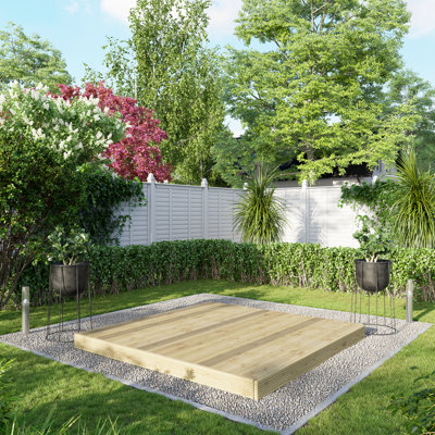 Powersheds 6 x 6ft Timber Pressure Treated Decking Kit - No Handrails