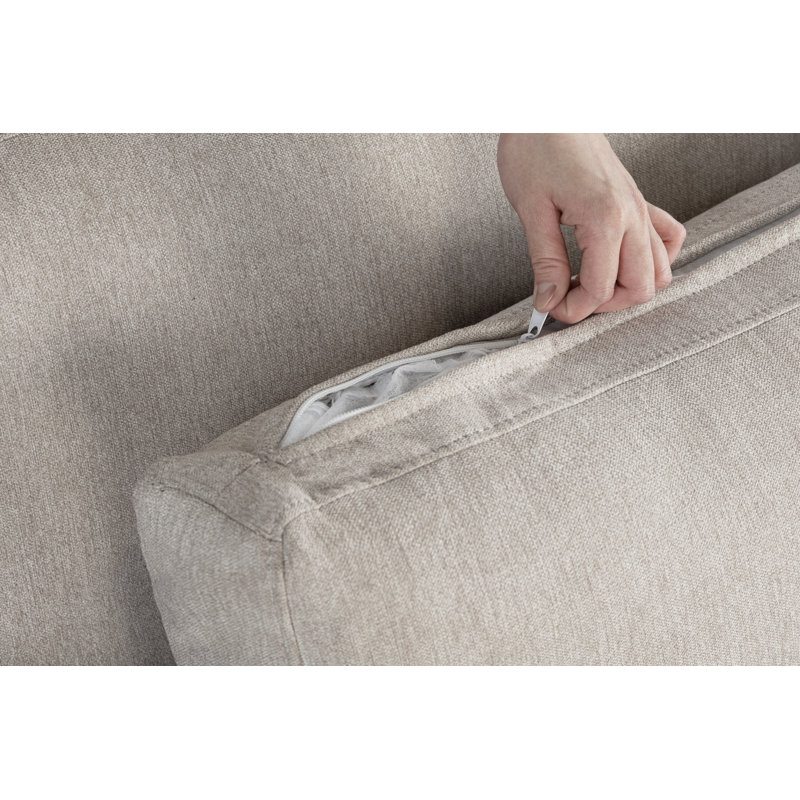 Canapé modulaire en tissu, 4, Polyester beige
