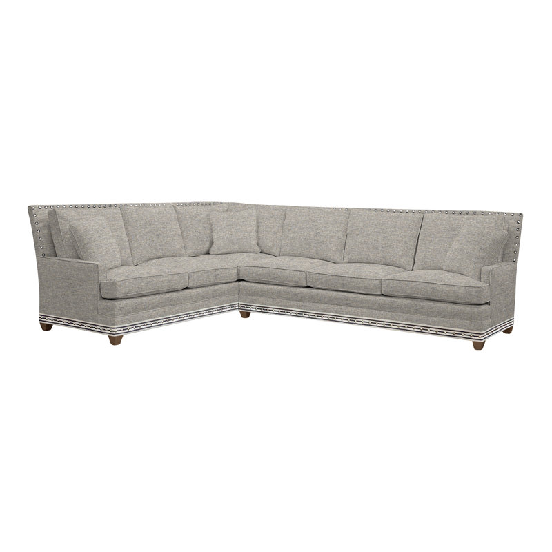 American Bungalow 2-Piece Riverside L- Sectional, Impala Storm Polyester, Navajo, Yes