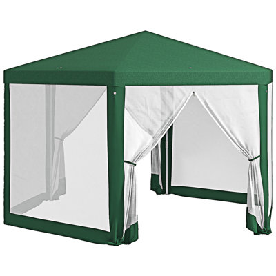 Tente de fête extérieure Outsunny avec parois de protection en filet