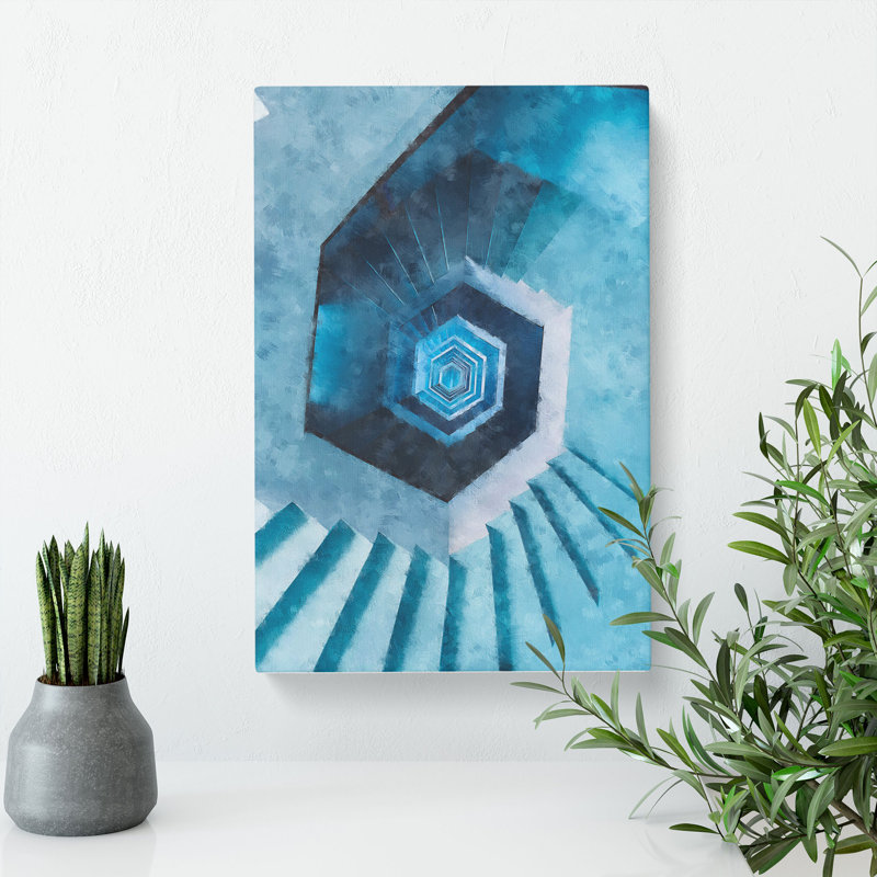 Endless Staircase - Wrapped Canvas Painting, 76cm H x 50cm W x 3cm D
