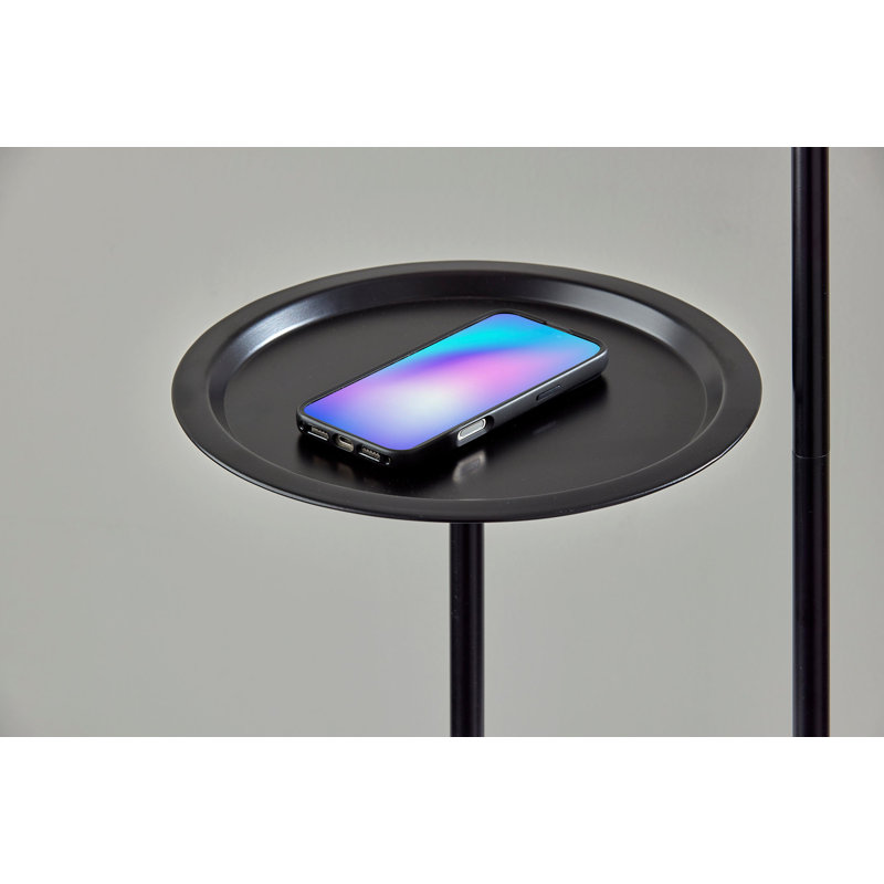 Lampe sur pied Carmellia Uma, Noir