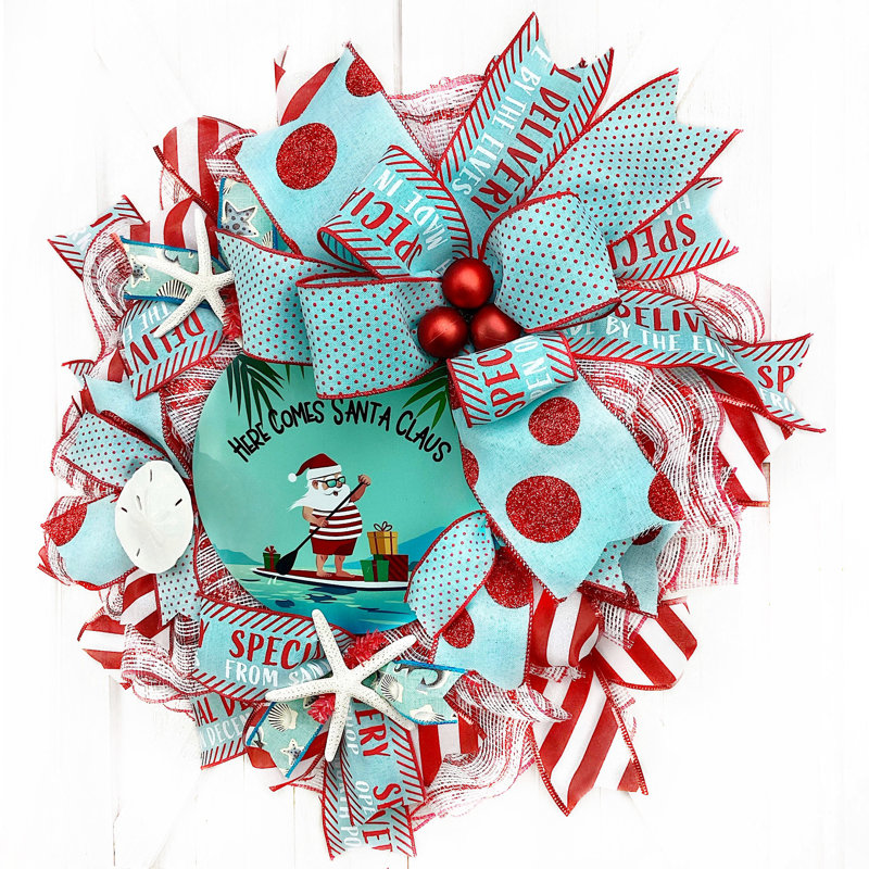 Couronne de Noël en maille 18 po Deco