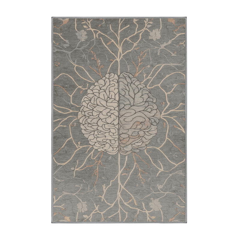 Tapis gris lavable à la machine