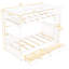 Lit superposé Twintwin avec 2 tiroirs de rangement, plateforme de sommeil blanche et stable idéale pour l'organisation de la chambre à coucher