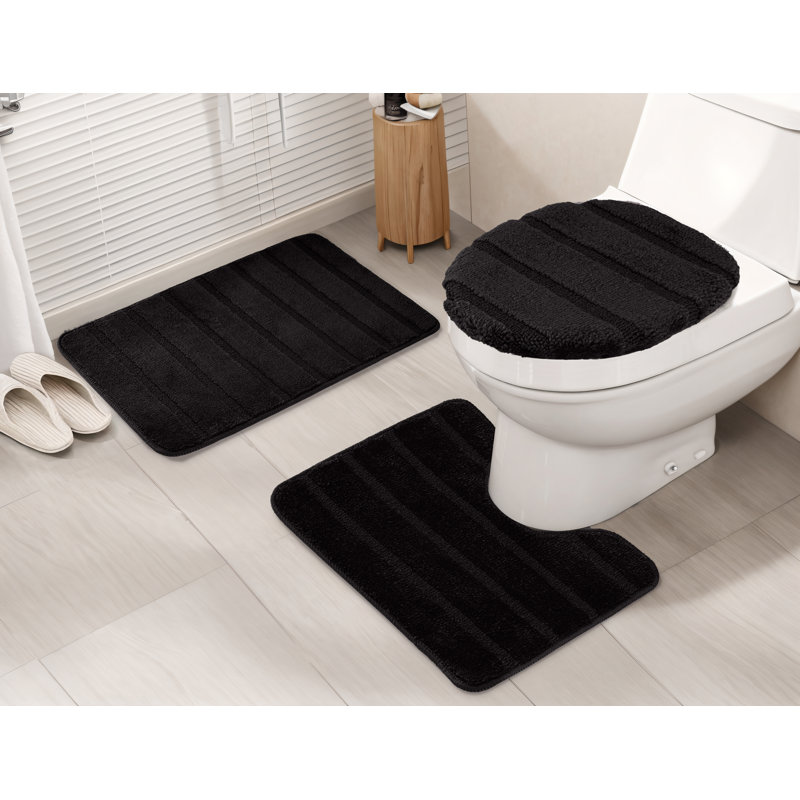 Lesage Non-Slip Bath Rug, Black