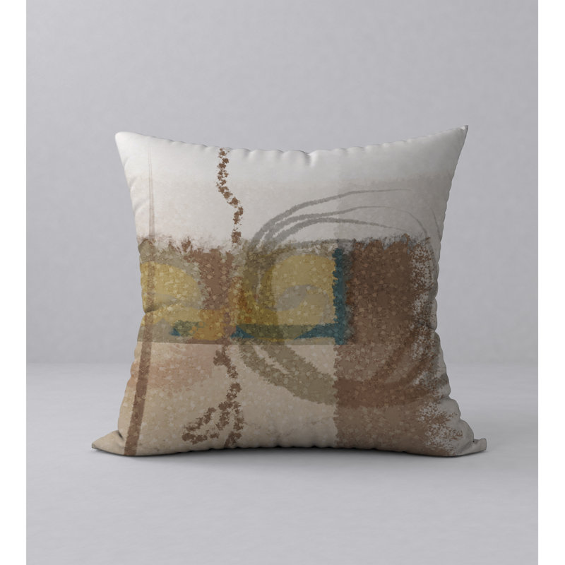 Abstract Reversible Throw Pillow, 20" x 20"