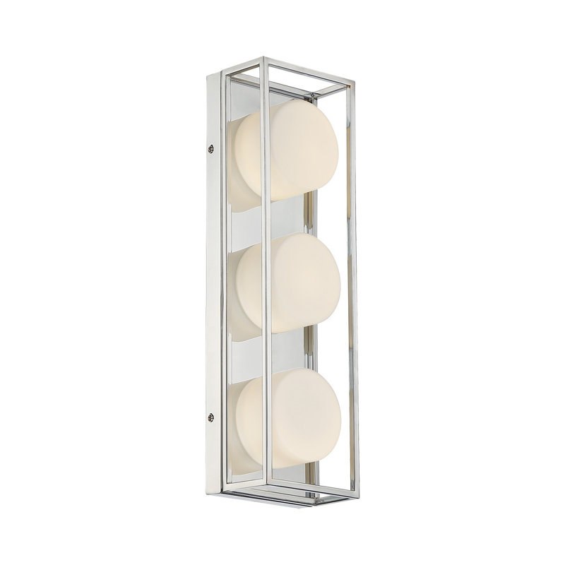 Barre d'éclairage de salle de bain 3 lumières à intensité variable, Chrome