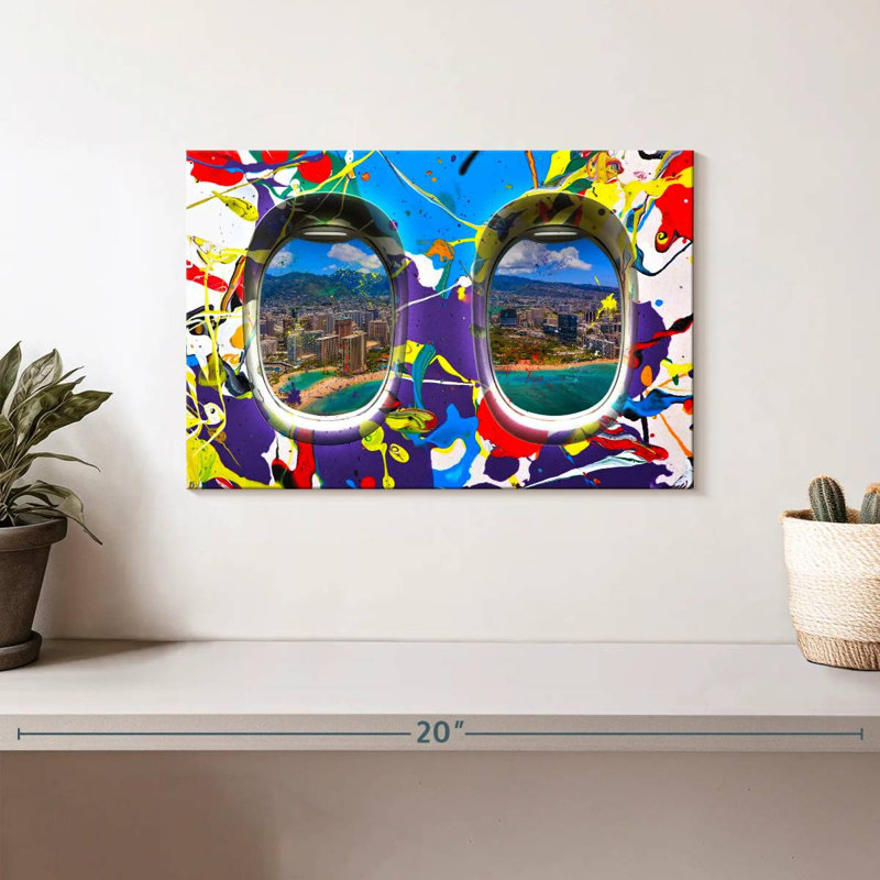 Mehar Abstract Airplane Window, 8" H x 12" W