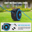 100 ft Retractable Garden Hose Reel – Wall-Mounted 1/2" with 9-Function Spray Nozzle & 180° Swivel Bracket, Any-Length Lock, Slow Auto-Rewind for Garden