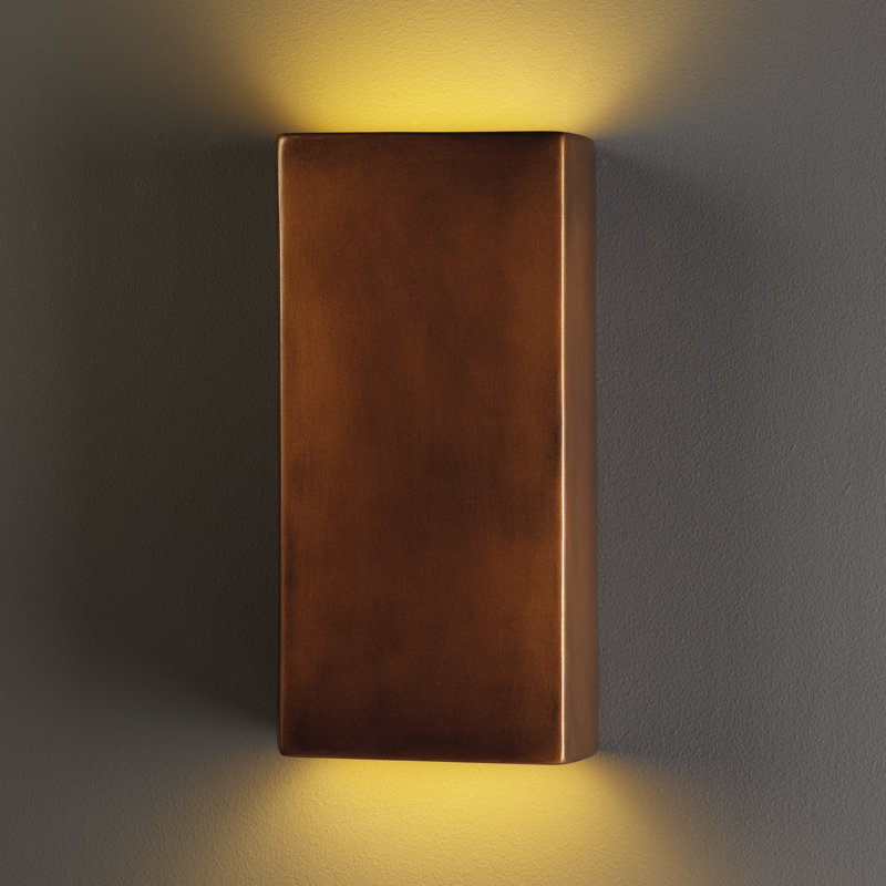 Krimhilde Ada Flush Mounted Sconce, Gloss White, 13.5" H x 7.25" W x 6.5" D, Incandescent
