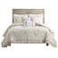 Housse de couette 100% coton de très grande taille en taupe avec médaillons en chenille et conception tridimensionnelle, 2 taies décoratives approuvées Taupe, coton, taille